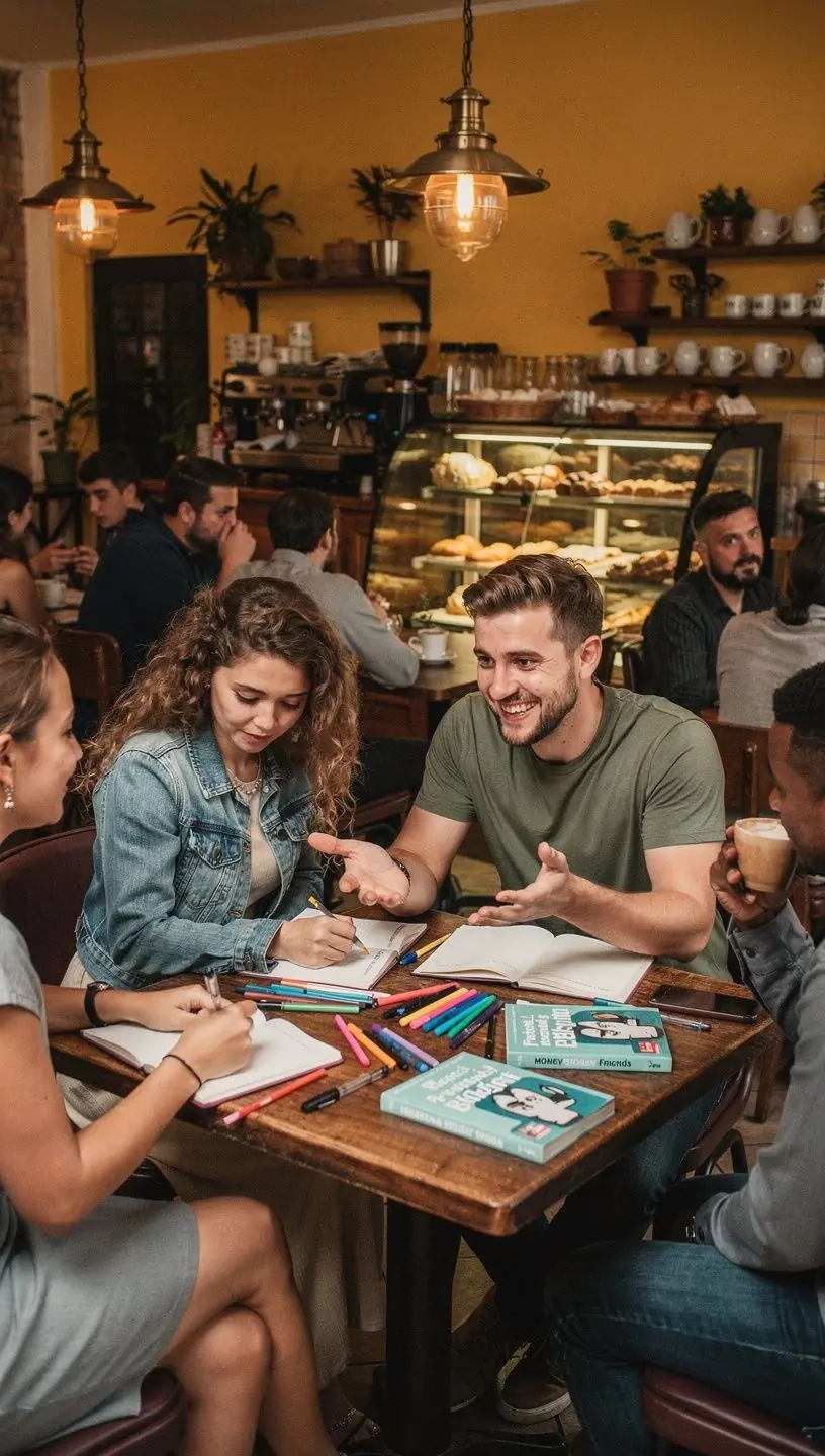 Vizualizace chytré aplikace pro sledování osobních financí na chytrém telefonu.